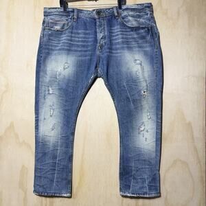 Cult Of Individuality Hagen Relaxed Japanese Selvedge Denim Jeans 44x34(32) Hemm